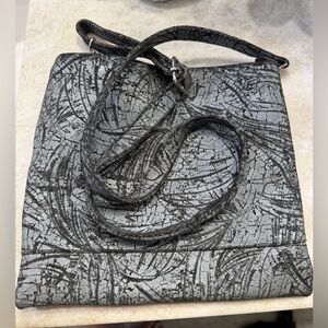 COFi leather crossbody metallic